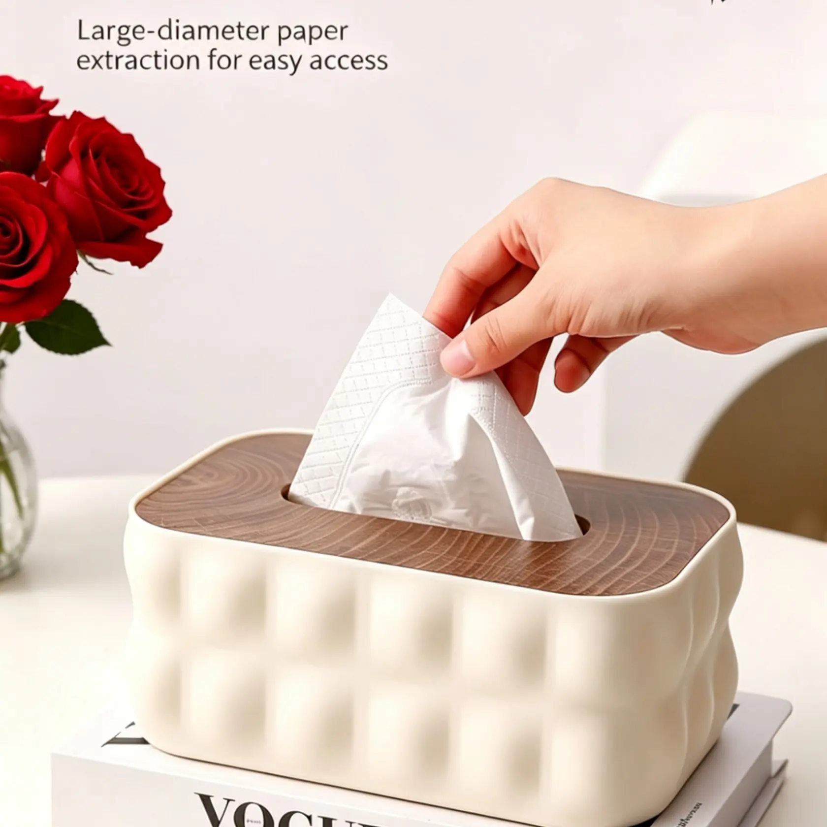 Elegant Paper Towel Holder for Living Room, Luxury Home Bathroom Decor, Tabletop Storage Box, Hotel Restaurant Supplies, Party Essentials, Tissue Holder