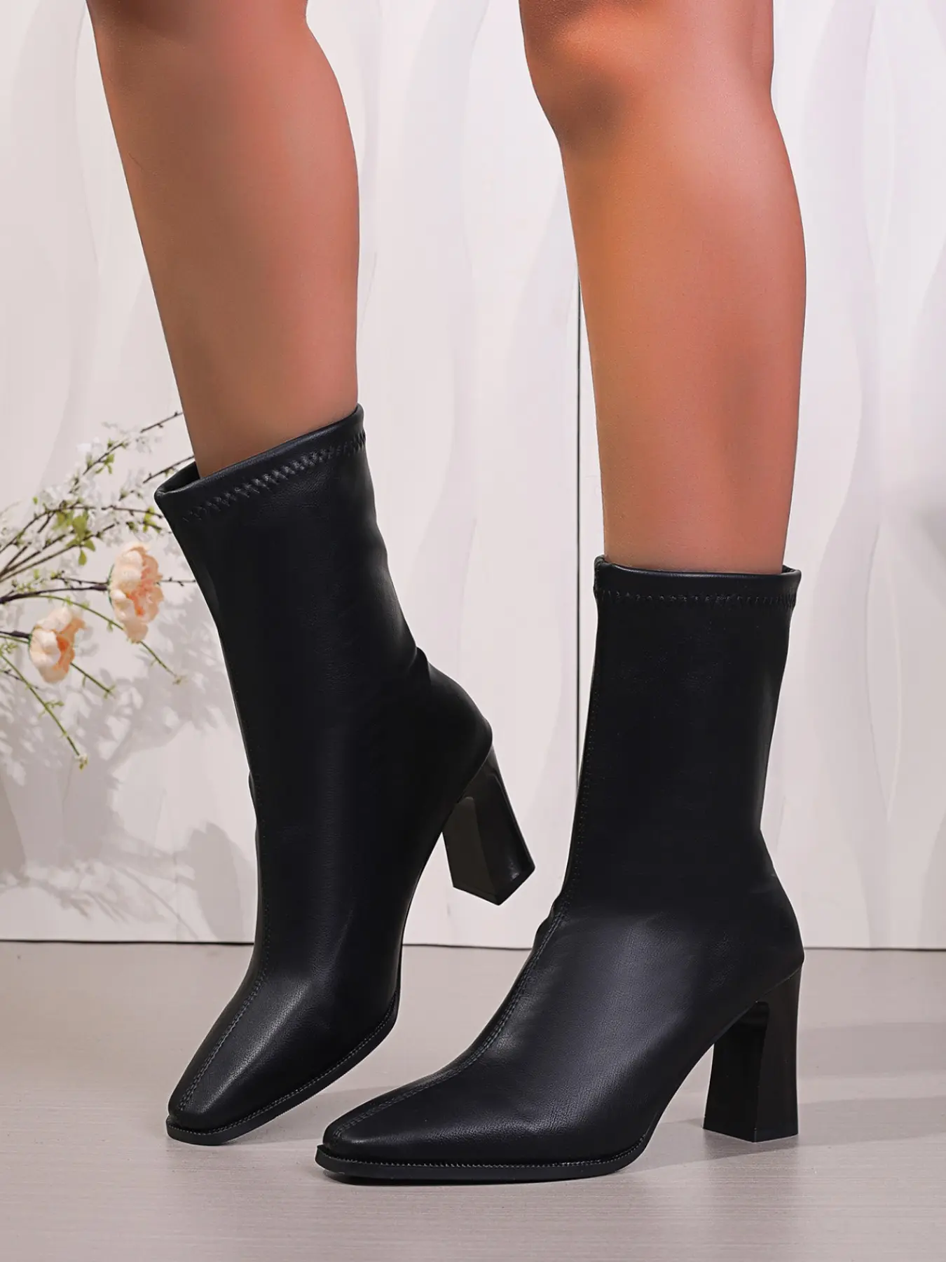 2026 New Suit Set with Straight Leg Pants and Fashion Boots, Knit Dress and Long Coat, Perfect for Office and Business Meetings