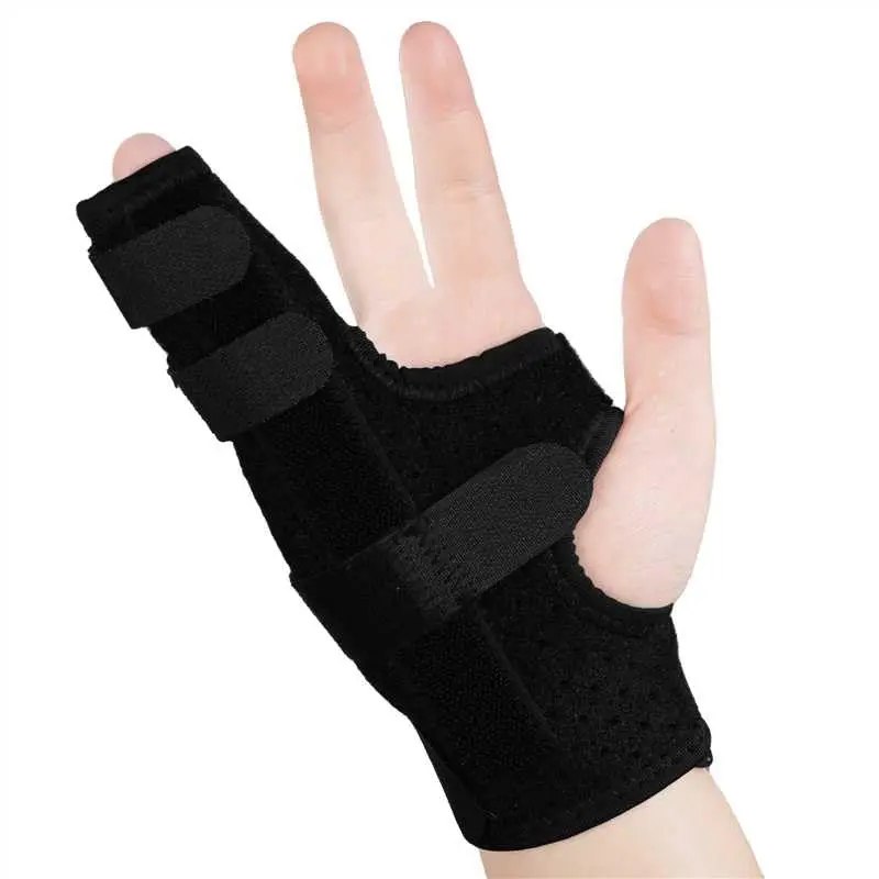 Metacarpal Finger Splint, Adjustable Hand Brace that Immobilizes the Pinky and Ring Fingers for Boxer Fractures, Fits Left or Right Hand (Medium), Immobilizes Finger