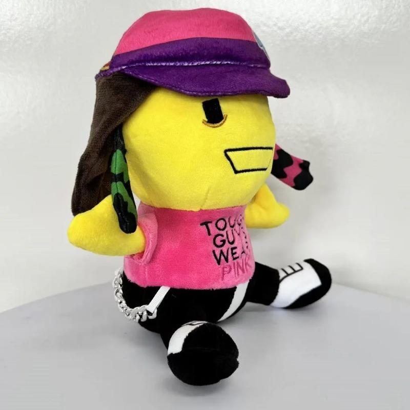 Roblox Guest Plush Toy, Soft "Tough Guys Wear Pink" Game Character Stuffed Doll, Cute Collectible Plushie Gift for Fans & Kids