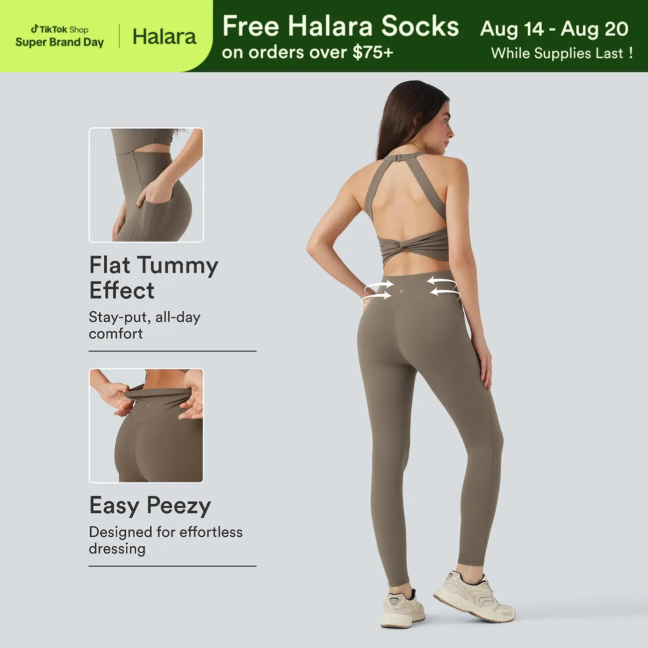 【Creator’s Pick】Halara UltraSculpt Tummy Control Training Jumpsuit with Pockets-Easy Peezy Edition