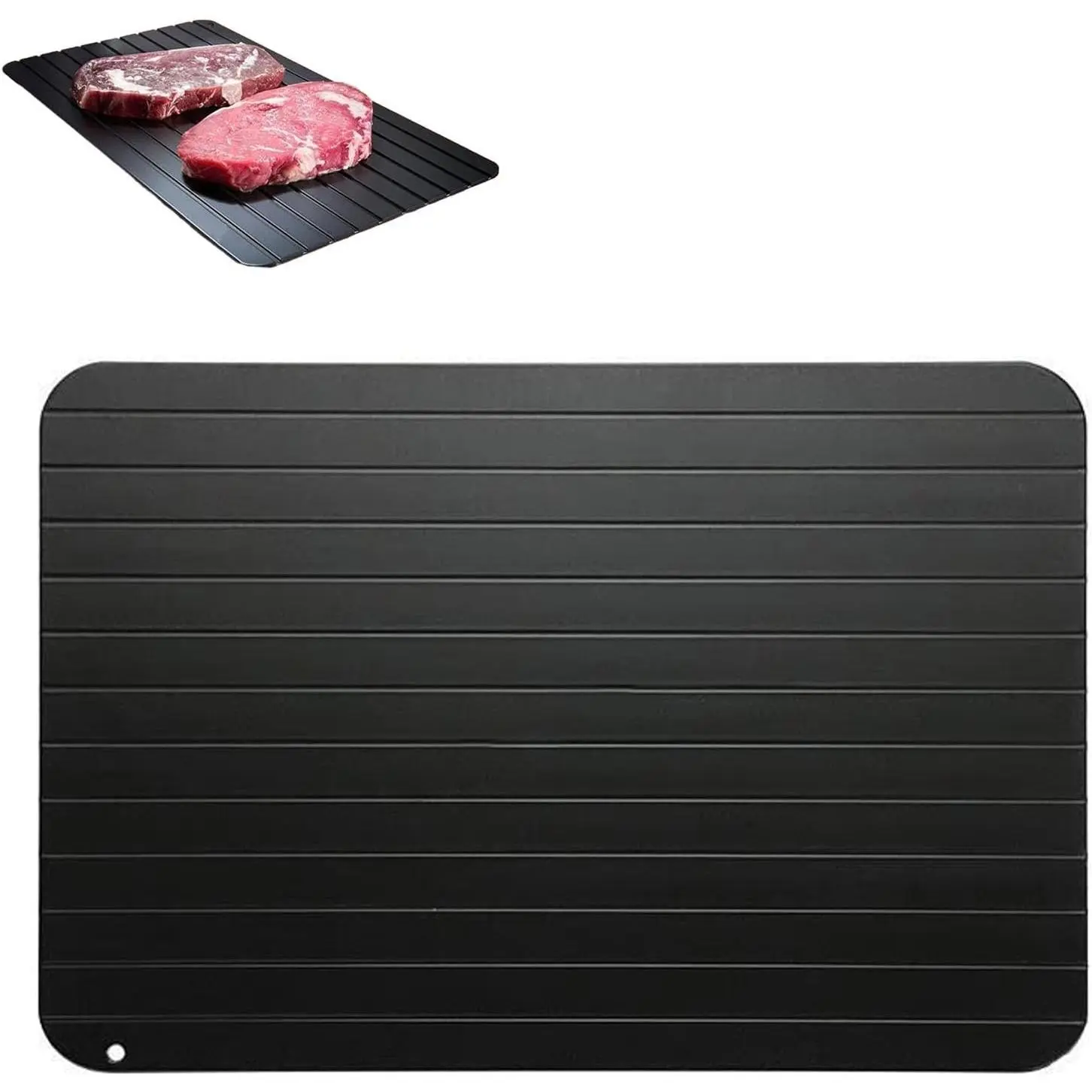 Defrosting Tray for Frozen Meat, Defrosting Plate, Thaw Board Plate, Non-Stick Surface and High Thermal Conductivity, Easy to Clean, Use, and Store(Size:S)