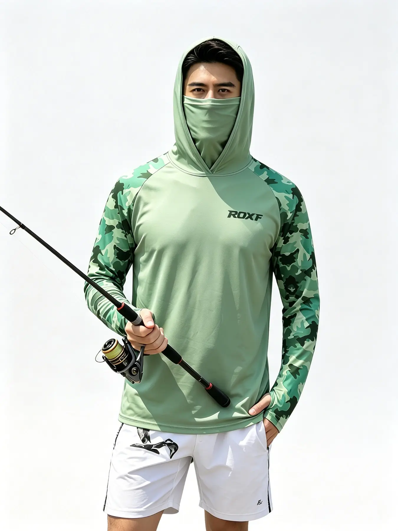 Men's Athletic Hoodies Long Sleeve Fishing Shirts for Men Hooded Set with Face Mask Activewear Athletic Sportswear Running Breathable Polyester Blend, Long Sleeve - Hooded Design for Casual, Fishing, Running & Outdoor Activities summerwins