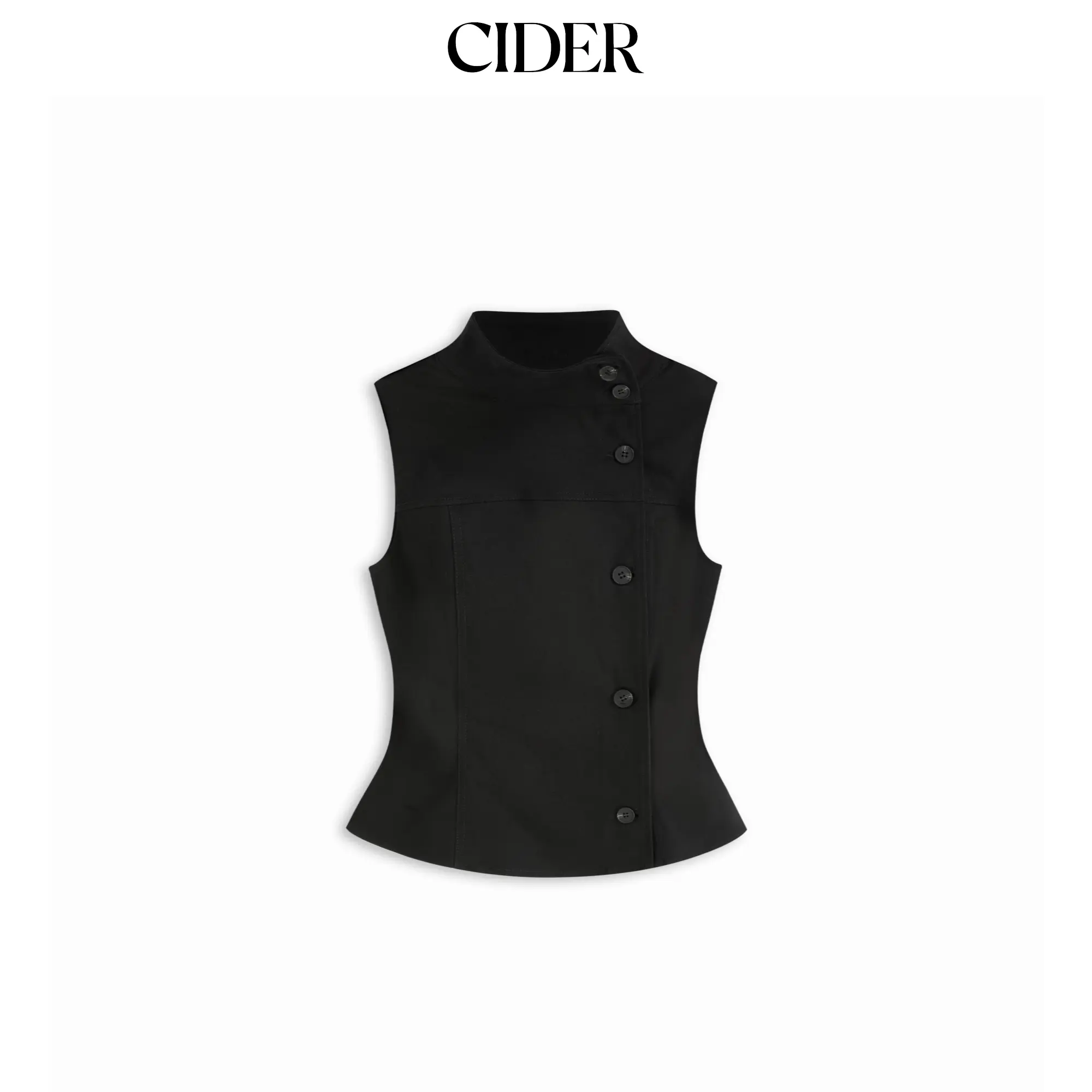 Cider Cotton-blend Asymmetrical Button Top SummerWins SummerFinds