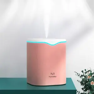 2L High Capacity Household Desktop Humidifier, 7-Color LED Light,USB Powered, Cool Mist Suitable For Large Rooms,Suitable For Office, Living Room, Bedroom, And Plant Humidification, Home Decor,Pink/Green/White