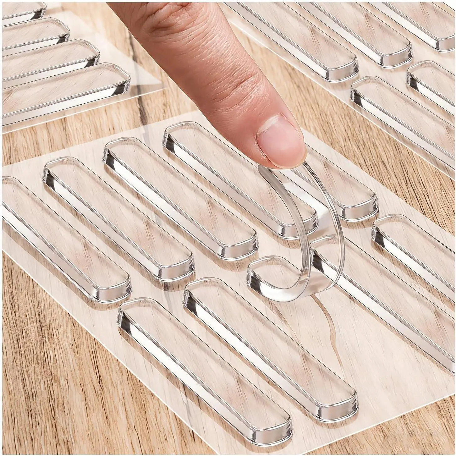 Cabinet Door Bumper, 40 count Self Adhesive Rubber Bumpers Stripes Glass Table Top Anti Slip Pads Cabinet Bumpers Clear for Sound Dampening Buffer Pads