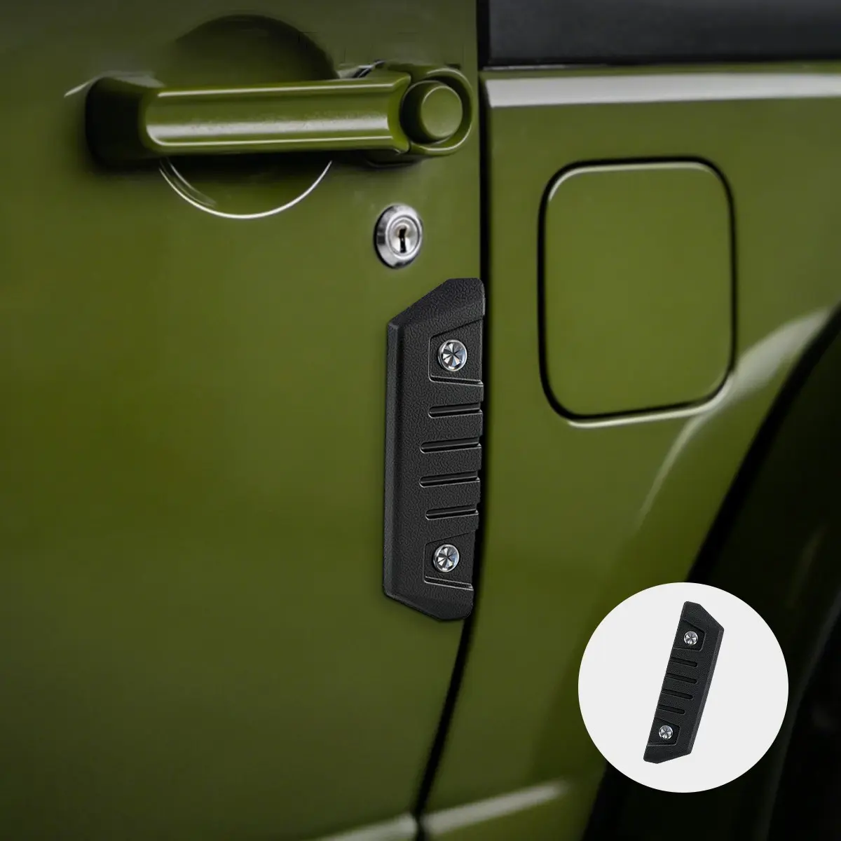 1pair Rough Personality Offroad Car Door Edge Guards, Wear Resistant Anti-Rubbing Door Edge Protector Trim Strips with Strong Adhesive Tape for Truck SUV Tailgate Door Protection