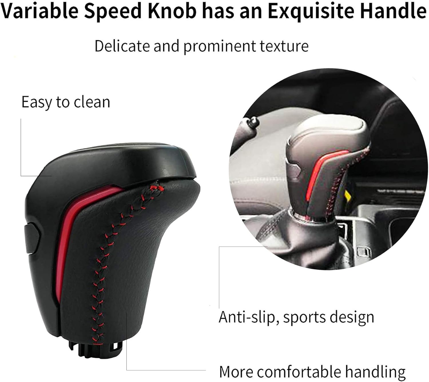 SUNDAY MIRTH Automatic Shift Knob Replace PTR57-35170 Fit for Toyota Tacoma TRD PRO 2016-2021, Automatic Car Gear Shifter Lever Adapter - Black