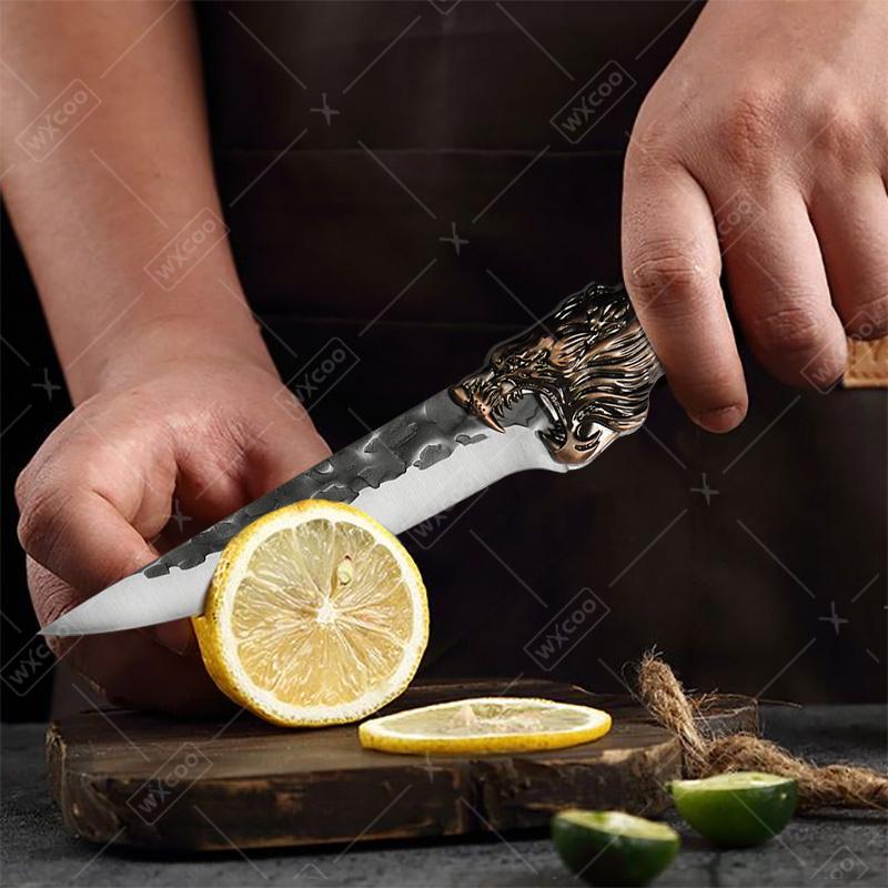 6PCS Handmade Forged Professional Kitchen Chef Knife Set Stainless Steel Butcher Boning Cutting Knives Vegetable Chopper