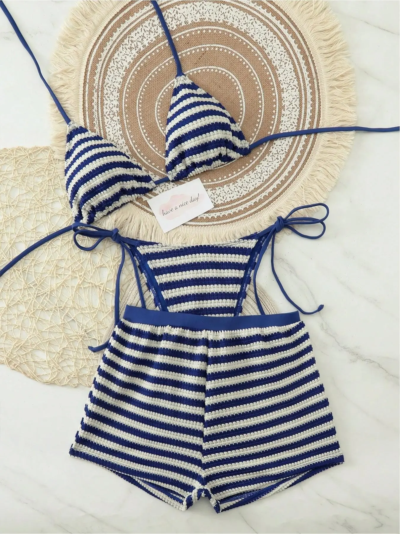 Women's Fashion Split Bikini, Stylish Two-Piece Swimsuit, Perfect for Beach & Pool, Comfortable & Trendy, Ideal for Summer Vacation, Beach Bikinis Set