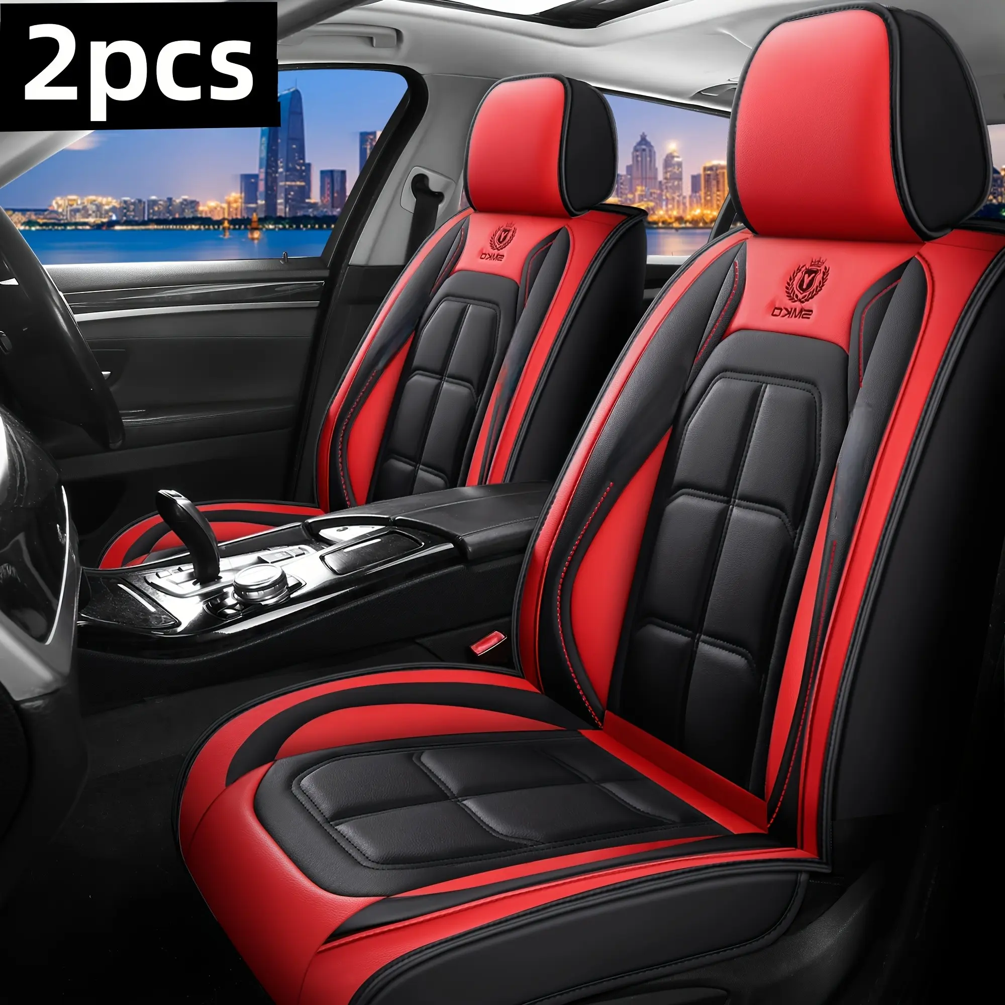 2pcs Premium PU Leather Car Seat Covers, Automotive Seat Covers, Comfortable Auto Seat Protectors for Sedans and Suvs, Durable and Stylish, All-Season Use, Hand Washable, Car Seat Accessories