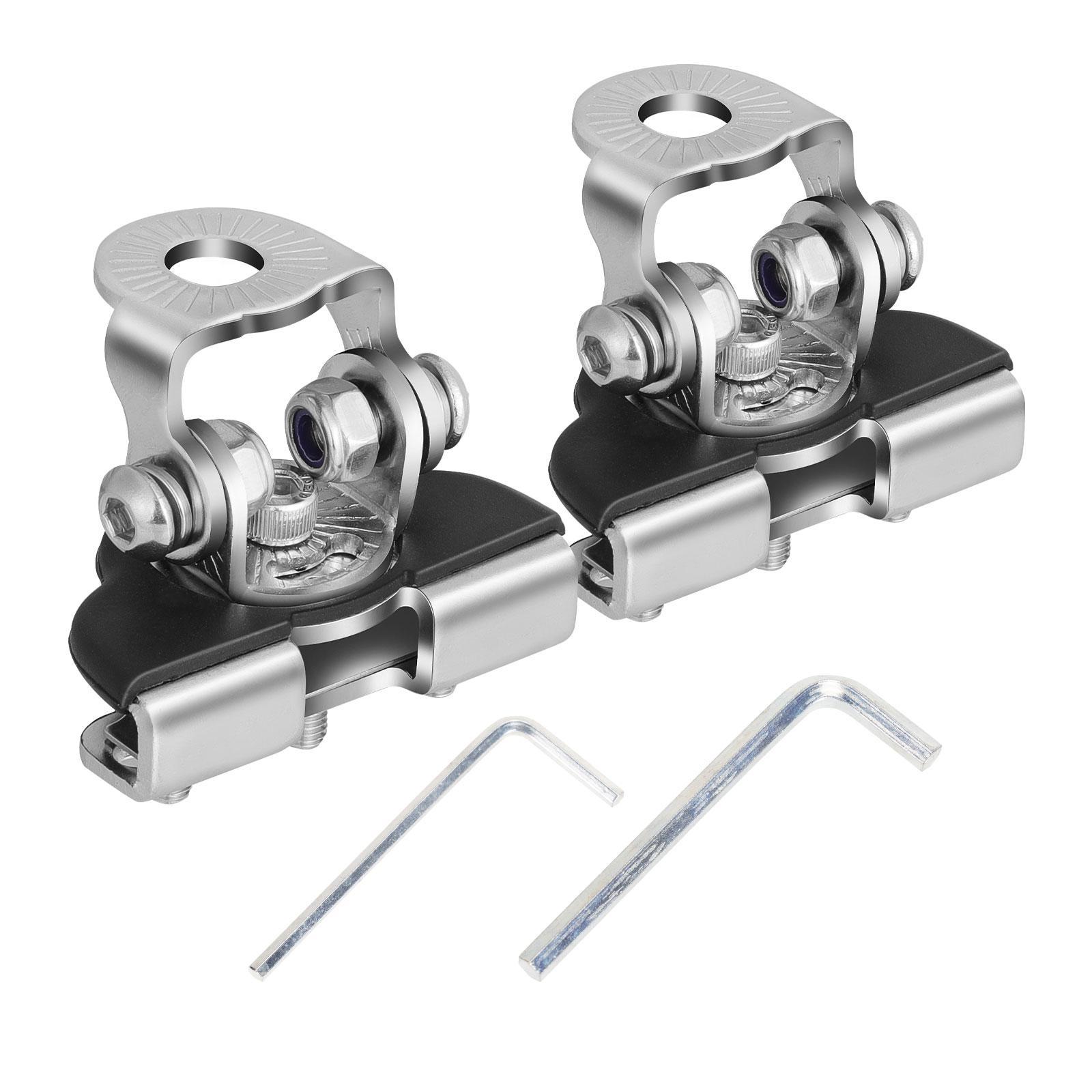 LED Light Bar Mounting Bracket, 2PCS Universal Adjustable Pillar Hood Led Work Light Mount Bracket for Off Road Jeep Truck SUV utv atv light  mounting Vehicles Stainless Steel