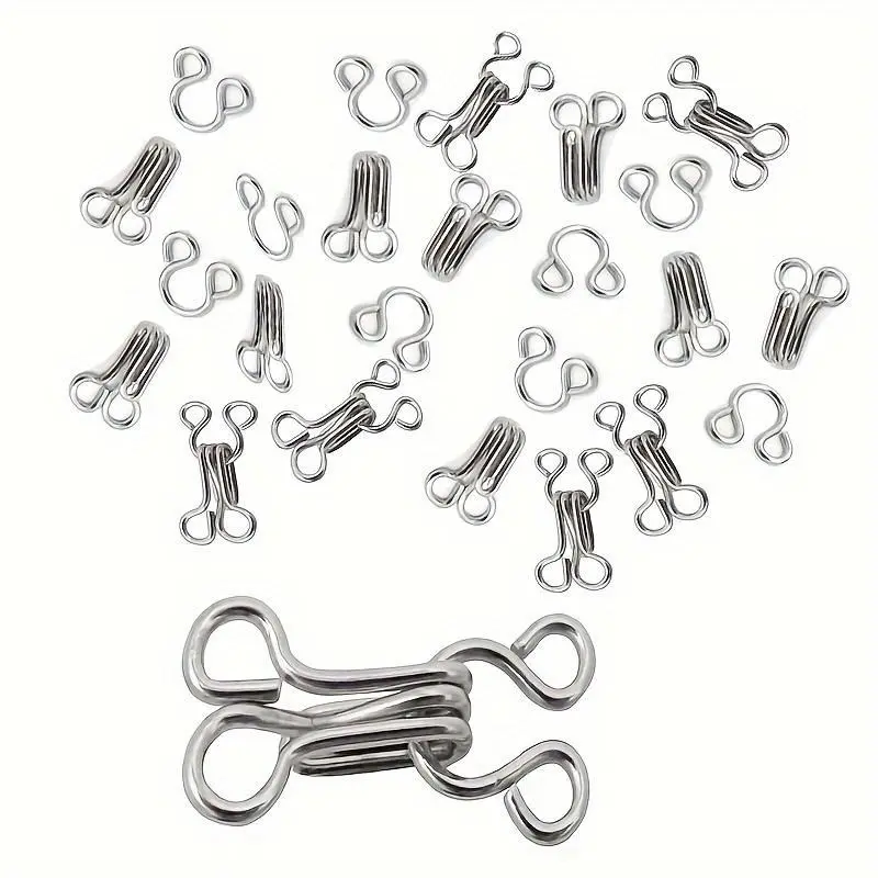 Bra Hooks And Eyes Set Of 40 Sewing Hooks And Eyes Closure Metal Hook And Eye Latch For Clothing For Bra Clothing Skirt Sewing DIY Craft