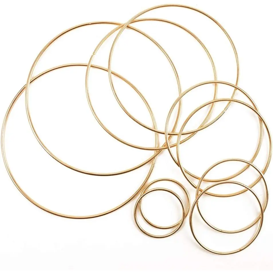 10 count Craft Hoop Rings, 2"-6"  Metal Floral Hoops | 5 sizes, for Dream Catchers, Macrame, and DIY  Decor, Sturdy Metal Frame for   and Art Projects