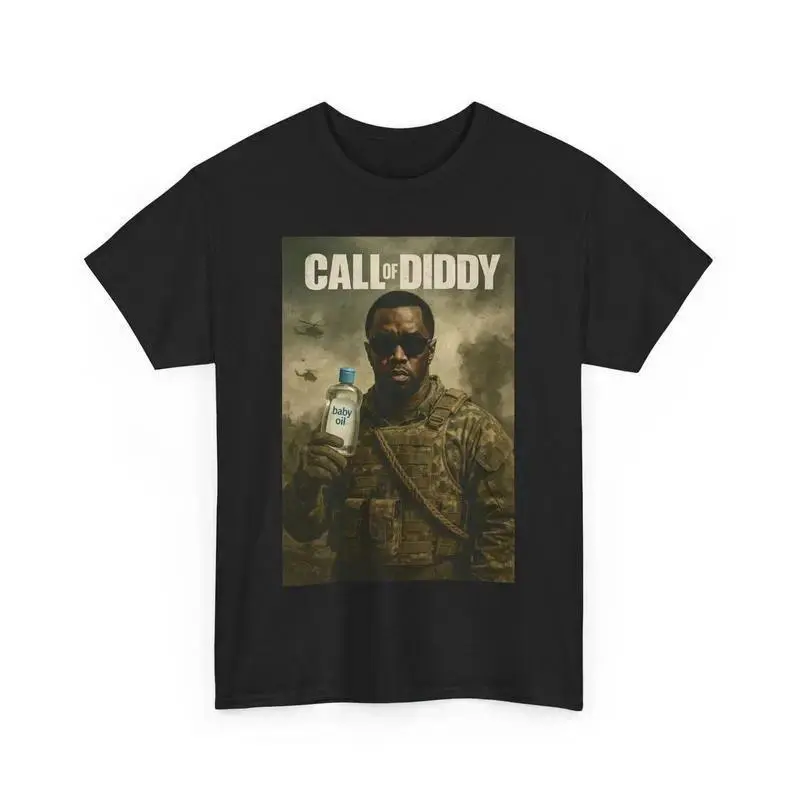 Call of Diddy - Funny Diddy Baby Oil Meme Cotton Shirt, 90s Graphic Tee Streetwear star Call of Diddy - Funny Diddy Baby Oil Meme Cotton Shirt, 90s Graphic Tee Streetwear star