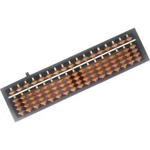 Digit Standard Abacus Soroban Professional 17 Column (10.2 inch) Math Abacus, Math Calculating Tool with Reset Button for Adults Kids (Brown)