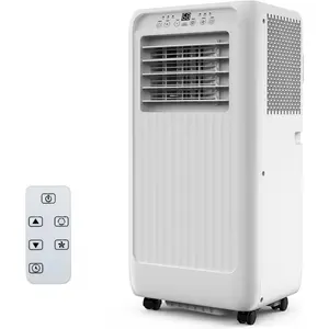10000 BTU 3-in-1 Portable Air Conditioner, Remote Timer Install Kit Fits 450 Sq.Ft for Apartment Dorm Bedroom