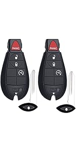 Keyless Entry Remote Control Key Fob Replacement Fits for Dodge Challenger 2008 2009 2010 2011 2012 2013 2014 Charger 2008-2013 Magnum 2008 Chrysler 300 2008-2010 IYZ-C01C 05026886AK 433 Mhz