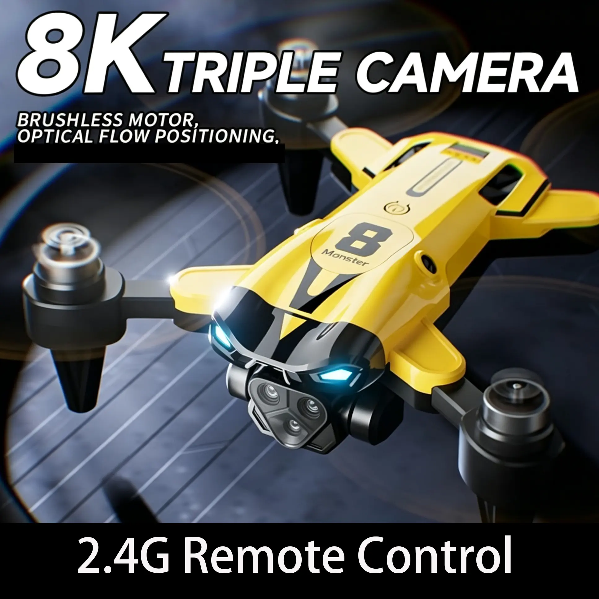 2026 New Remote-Controlled Drone Toy with Camera for Aerial Photography, 360° Stunt Flips, Stable Hovering, 1-Button Takeoff/Landing, Dual Charging Batteries, Built-In LED Lights