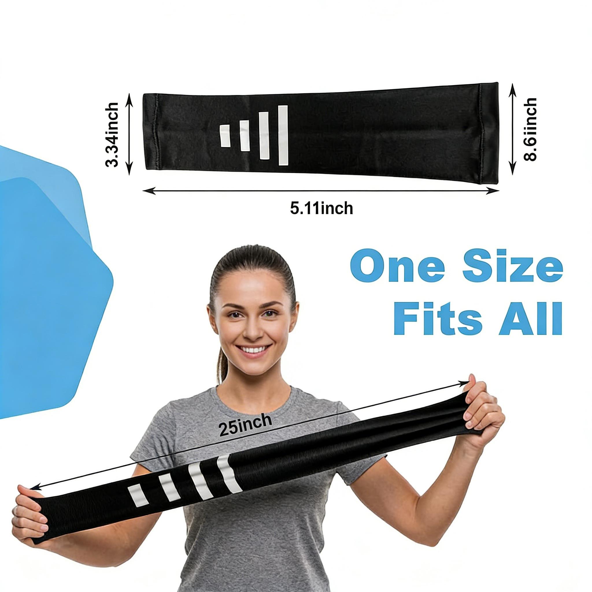 4 Pairs Sun Protection UV Arm Sleeves, Cooling Compression Arm Covers, Anti-Slip Breathable Polyester Sleeves for Cycling & Outdoor Activities