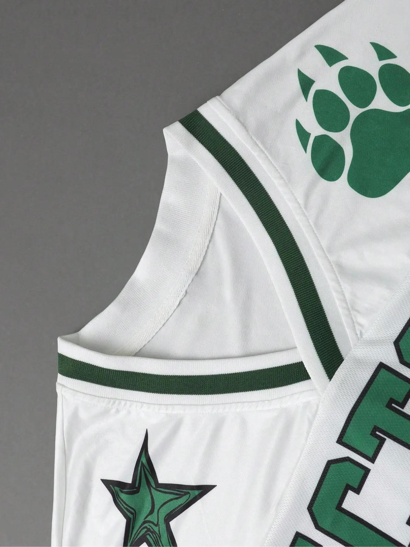 Men's Letter & Star Print Tee & Striped Trim Pants Pyjama Two-piece Set, Men's Sleepwear for Summer