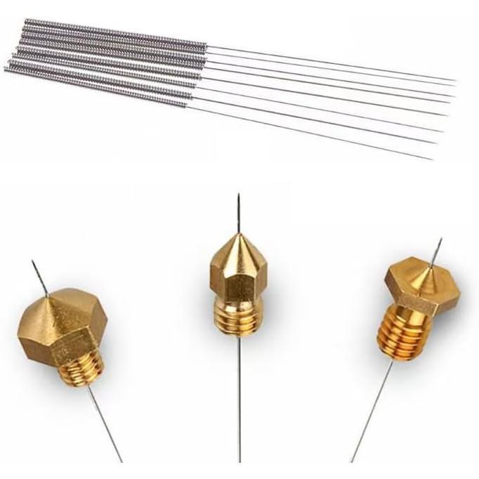 100 count 3D Printer Nozzle Cleaning Kit, 0.4 mm Stainless Steel Nozzle Cleaning Filament, 3D Printer Nozzle Cleaner Tool,3D Printing Tool kit 3D Printer Accessory for Filament Nozzles