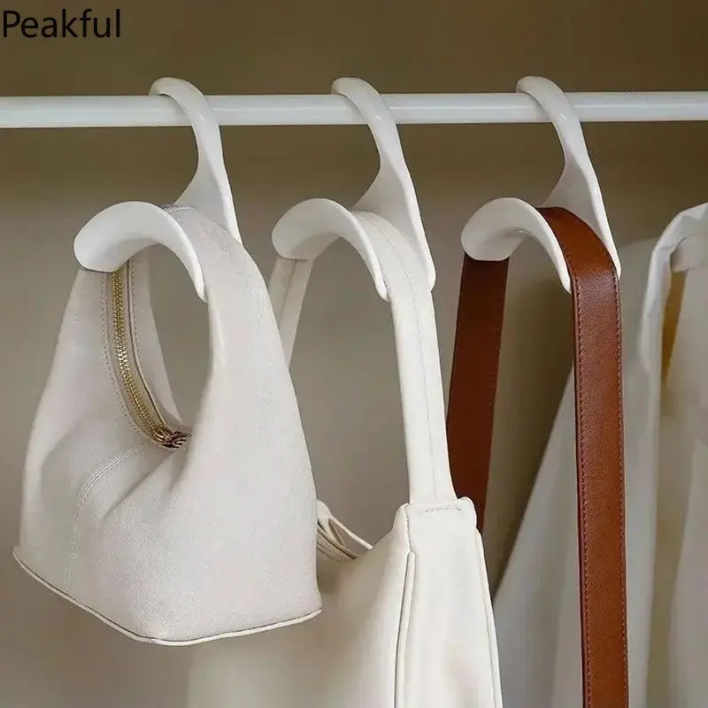 10Pcs Purse Hooks For Closet Japanese Style Bag Hangers Space Saving Storage Holder For Handbags Scarves Hats Jewelry Wardrobe Organizer