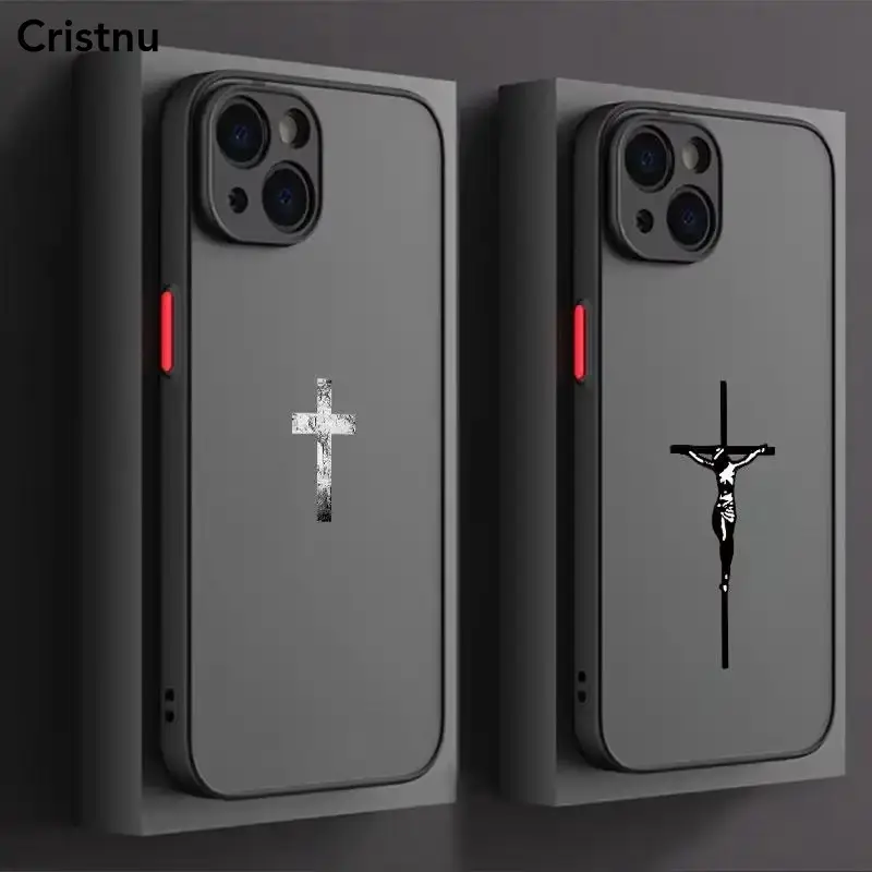 Preppy Grunge Christian Bible Verse Jesus Cellphone Casing, Luxury Shockproof Protector Accessory for iPhone 11-17 Pro Max (11,12,13,14,15,16,17 Pro Max) for Men, Accessories