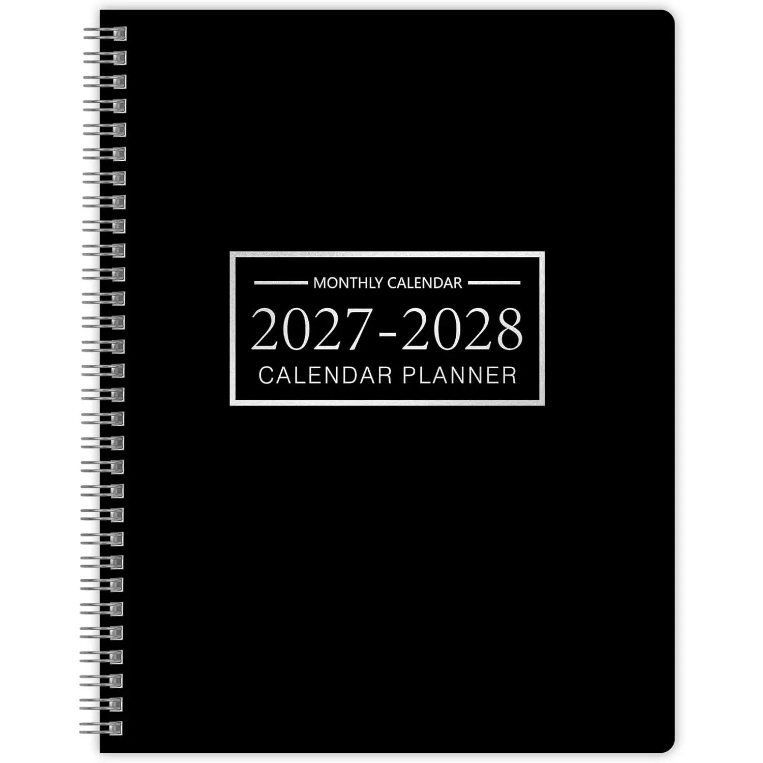 2027-2028 Monthly Planner, 24-Month Calendar, 8.6" x 11" Academic Planner | January 2027 to December 2028, Spacious Monthly Blocks, Hard PVC Cover, Spiral Bound, No-Bleed Paper, Goals and Reminders