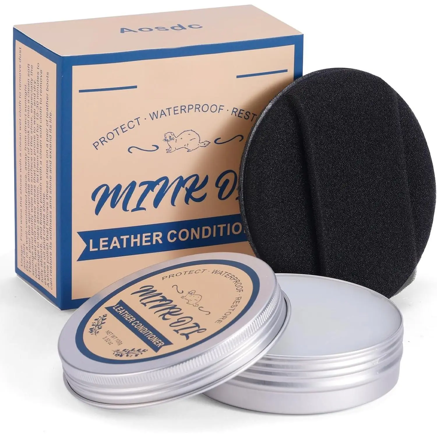 Oil Leather Conditioner and Cleaner 3.52 oz -   Formula for Leather Cowboy Boots,  Soften and Restore Shoes, Jackets, Hats, Baseball Gloves, Saddles