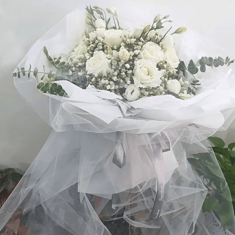 5M Sheer Tulle Organza Rolls, Wedding Crystal Organza Fabric, Tutu Shirt Craft DIY, Wedding Gauze Wedding Chair Decoration, White Gauze, DIY Sewing Mesh, Wedding Gauze Party Supplies, Wedding Supplies, Wedding Decor, Decorations Accessories