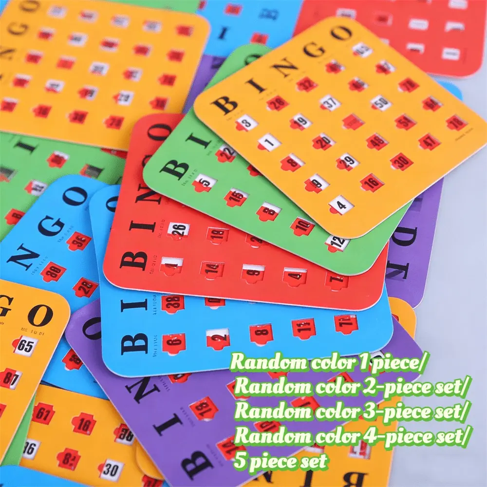 Bingo Board Game Set, Durable Thick Cards, Clear Font, Enhances Logic and Focus, Lightweight for Travel, Family Gatherings, Festive Events