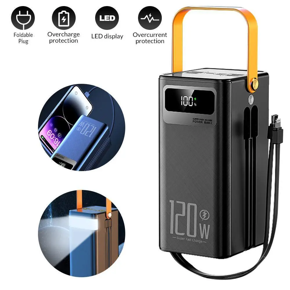 KEPEAK Lithium Portable UPS Power Station - 40000mAh Power Bank, 22.5W Fast Charging, LED Display, USB Ports, 22.5W Fast Charging, Digital Backup for Laptop/PC, Mobile Devices (Computers & Office UPS Stabilizer)