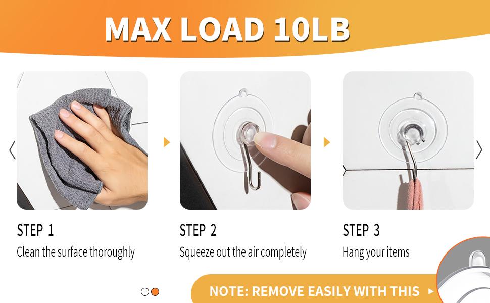 18 Pack Suction Cup Hooks Max Load 10LB, 1.77Inch Suction Cup Hook for Glass Window, Reusable, Suitable for Glass, Windows, Bathrooms, Kitchens, Tiles, Sho