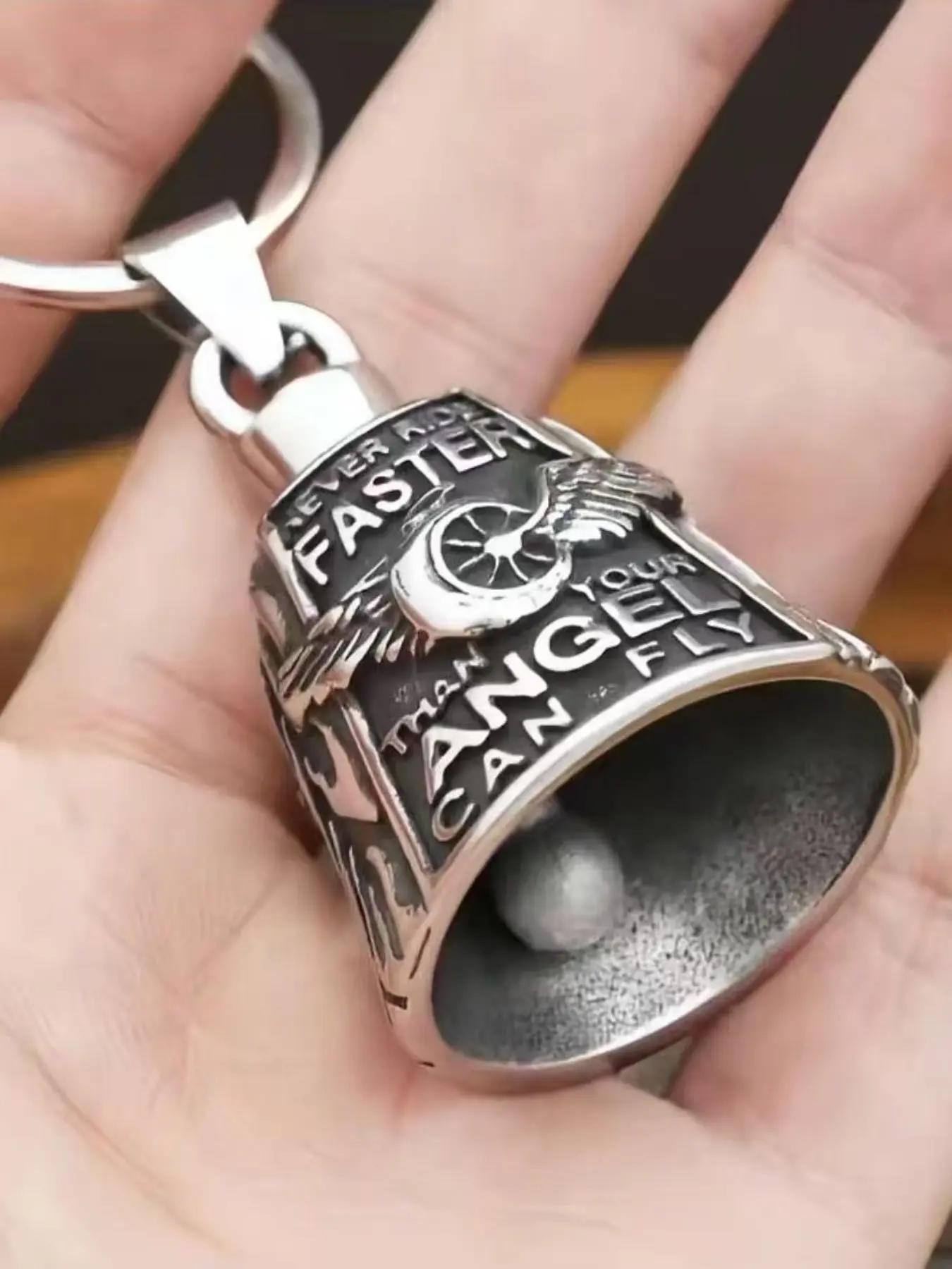 New Wing Wheel Bell, Christmas/halloween Bell, Motorcycle Bell/keychain, Unisex, with Pendant, Lucky Riding Bell, Motorcycle Accessories