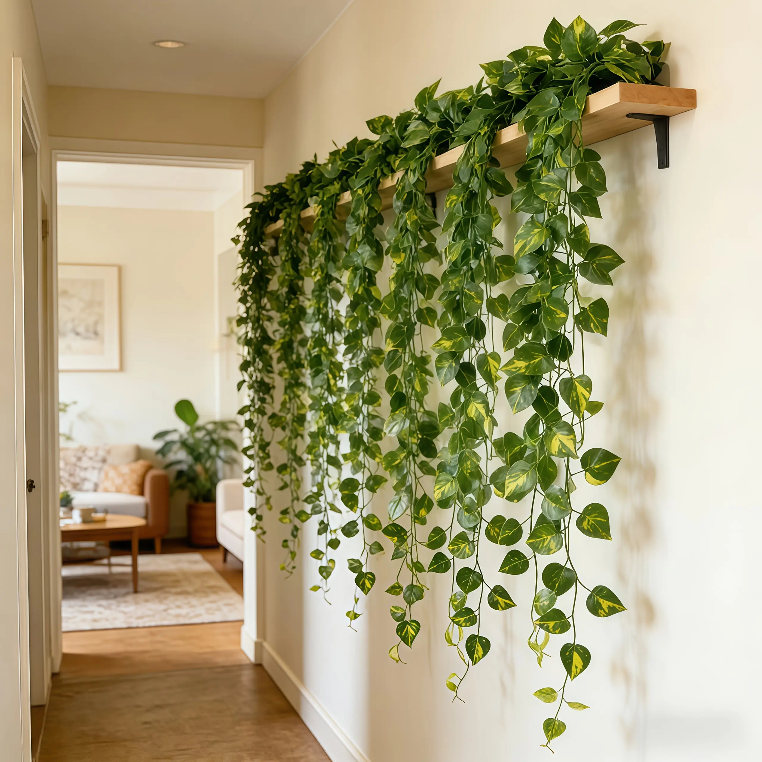 12-Pack Plastic Composite Decorative Artificial Green Ivy Leaf Wall Decorations - Valentine’s Day Greenery Theme Leaf Pattern Home Decor for Indoor-Outdoor Wall, Arch Accents