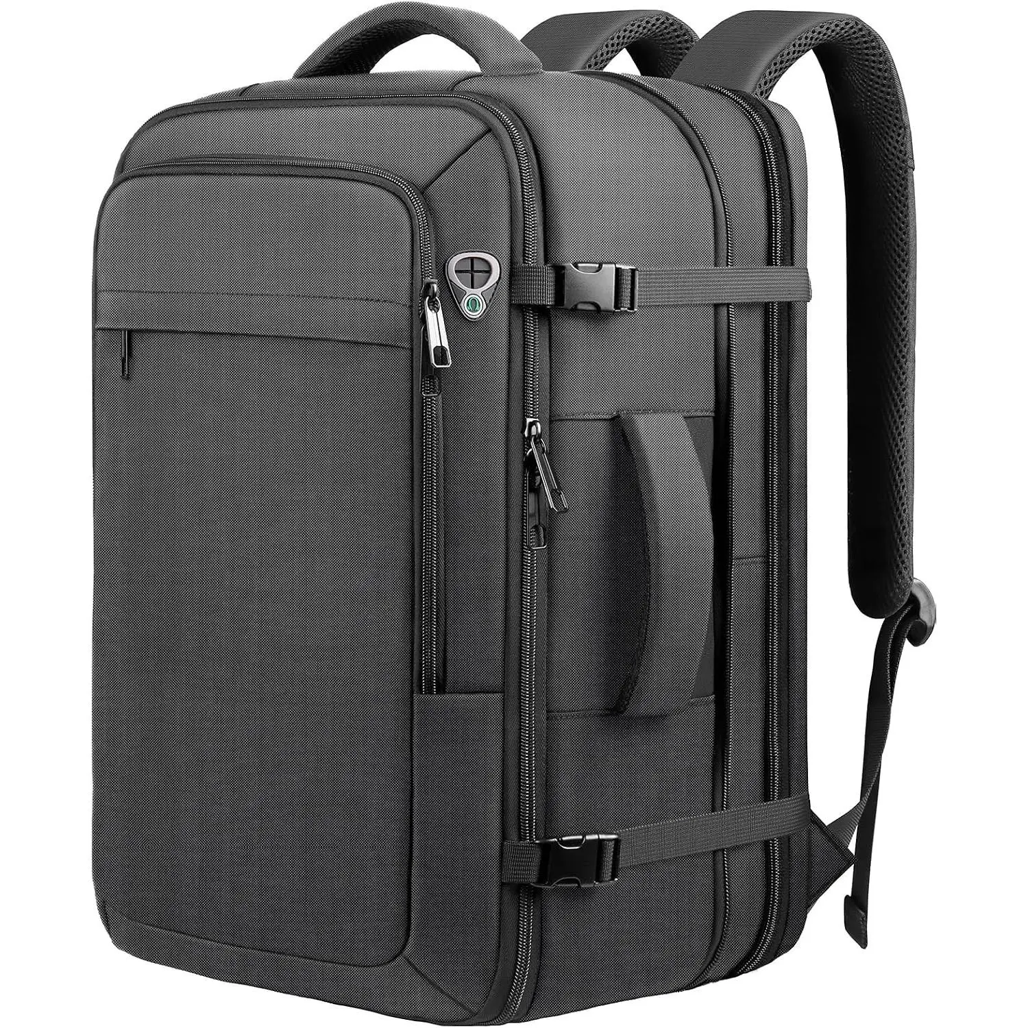 Carry on Backpack for 1-10 Days Trips, Extra Large 40L-50L Travel Backpack TSA Approved, Expandable Laptop Bagpack, Water Resistant Bag Compatible with 17.3 inch Laptops, BlackGift.