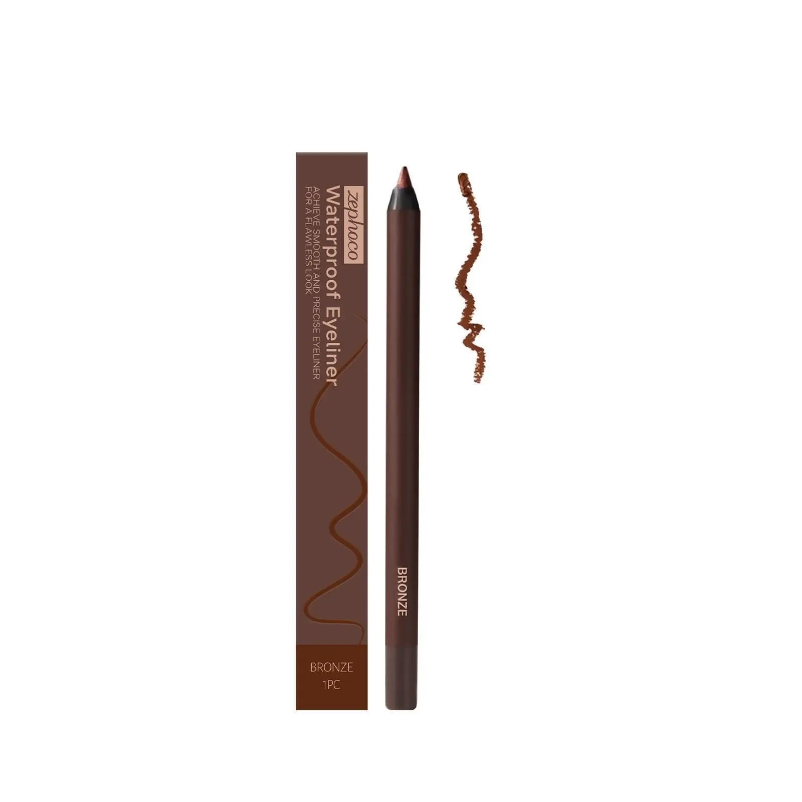 1 Zephoco Waterproof Eyeliner Pencil for Eye Makeup, Long-Lasting Smudge-Proof and Silky Smooth Application, Essential Beauty Tool, Eye Makeup Products, Eye Pencils, Stick Liner