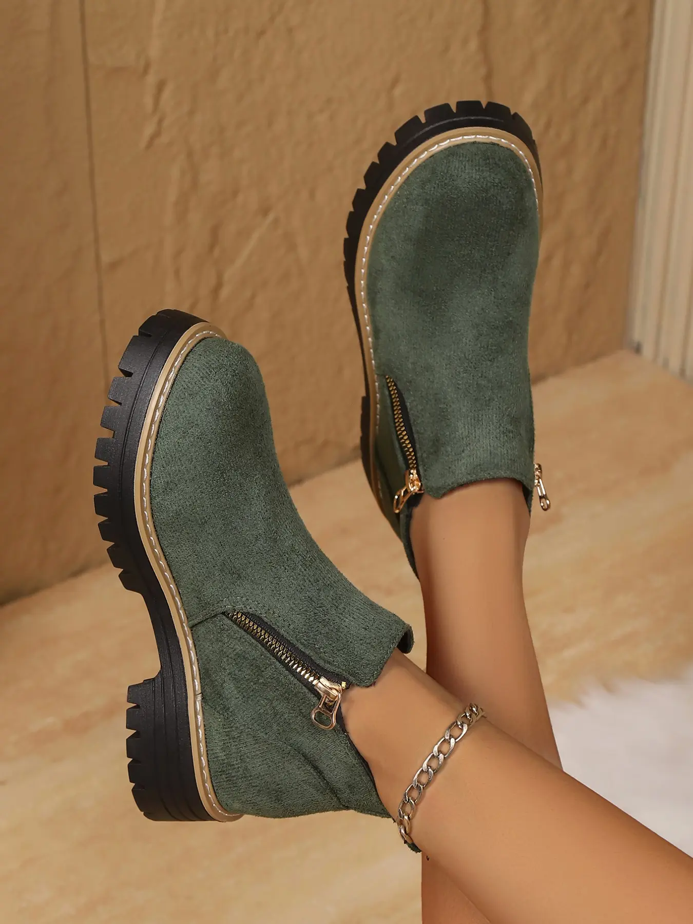 Women's Winter Warm Casual Boots, Outdoor Snow Shoes, Comfortable Breathable Walking Shoes, PU Leather, Rubber Sole, Above Ankle