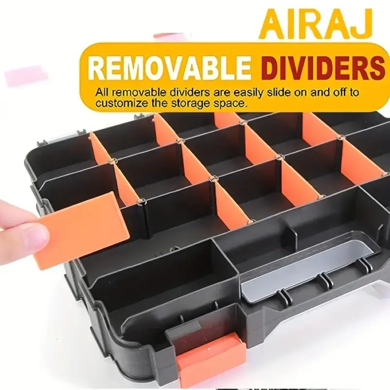 Tool Storage Box with Multiple Compartments, Detachable Plastic Organizer, Imperial Pipe Expander, Air Conditioning Copper Tube Tool Set, Plastic Toolbox