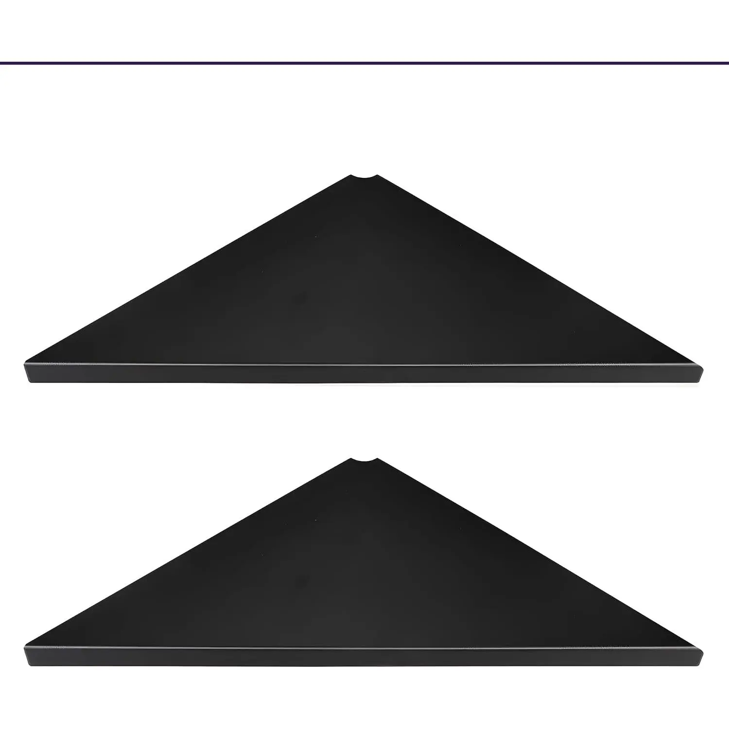 Corner Mounting Shelf Set of 2 – Easy to Install Floating Wall Shelves with  Grain Finish, Durable and  ABS Plastic for Kitchen, Bathroom, Living Room  Décor