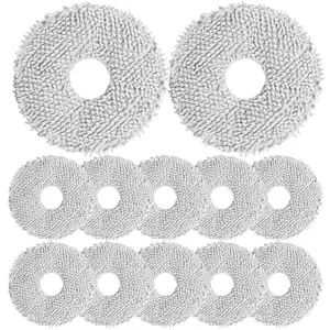 12-Pack Microfiber Dusting Cloths, Compatible with Dreame X50 Ultra/l20 Ultra/l10s Pro/mova P10/p50, Replacement Cleaning Cloths