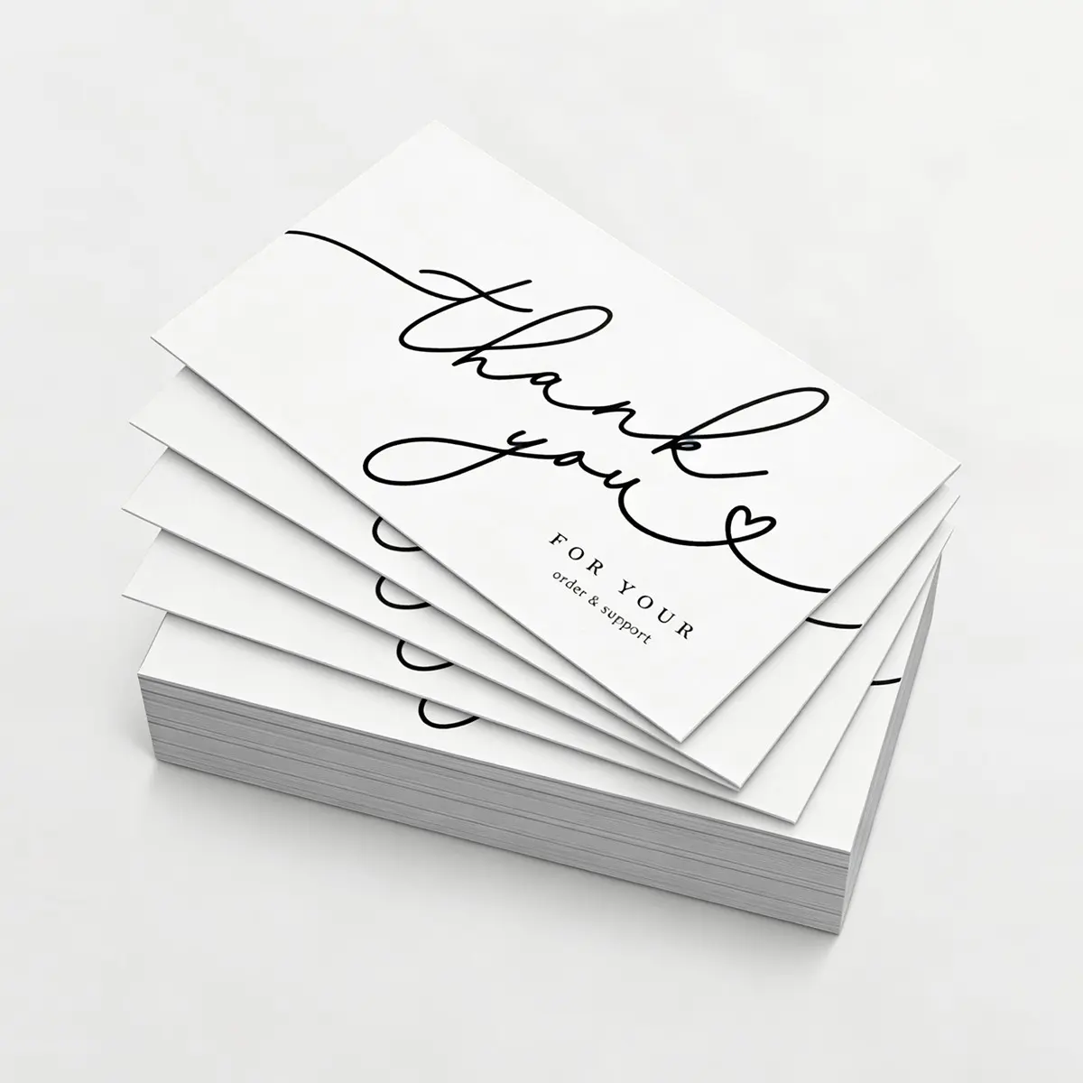 50 Pack Bulk Professional Thank You Cards, Ideal for Salons, Technicians, Studios, Freelancers, Customer Appreciation, Brand Promotion, Client Retention