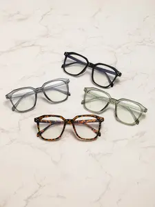 4 Pairs Transparent Fashion Eyeglasses, Classic Design, Lightweight Protective Lenses, Unisex Casual Multifunctional Glasses, Trendy Square Frames