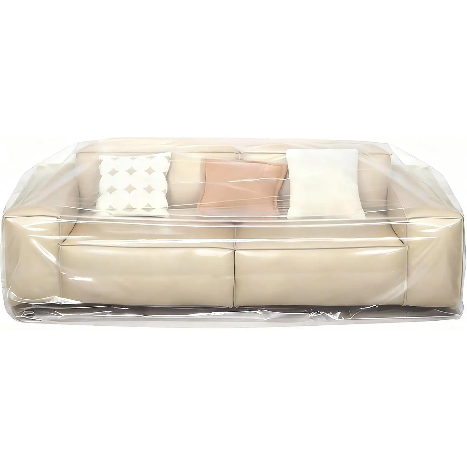 Extra Thick 4mil Plastic Couch Cover, Large Dust-Proof Sofa Cover for Sectional Couch Loveseat Furniture, Waterproof Furniture Moving Bags for Moving Storage, 84" H x 43" W x 84" D, Clear