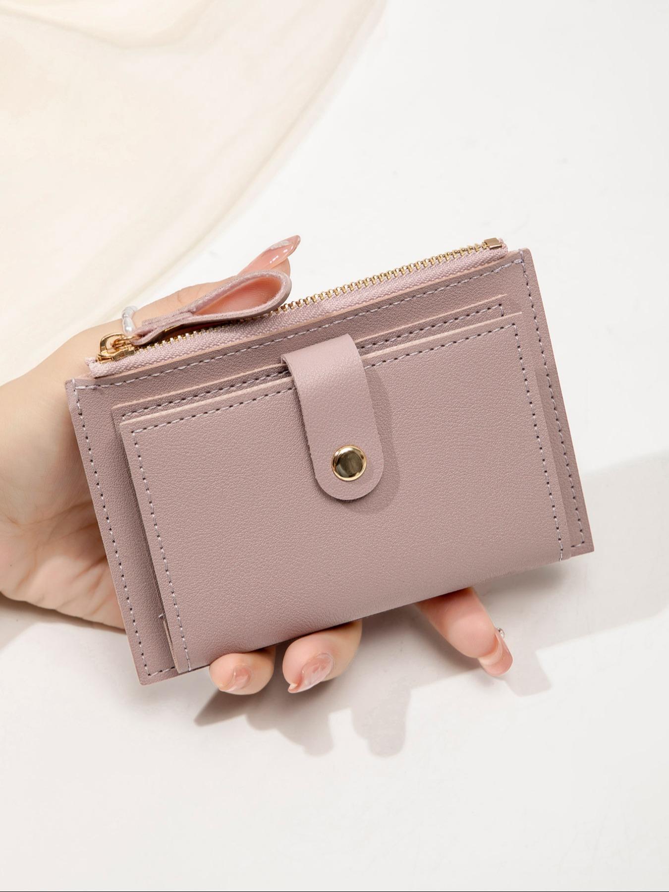 Women's Solid Color Zipper Wallet, Fashionable CoinPurse for Daily Used, Casual Trendy Versatile High-quality Daily Wallet for Women，Christmas Gift, Valentine's Day Gift, Ideal Gift, Durable Fashion Wallet