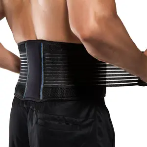 Breathable Healthcare Waist Lumbar Support Belt for Men and Women, BraceUP Lower Back Brace with Dual Adjustable Straps (L/XL 35-43 In) for Sciatica, Herniated Disc Relief