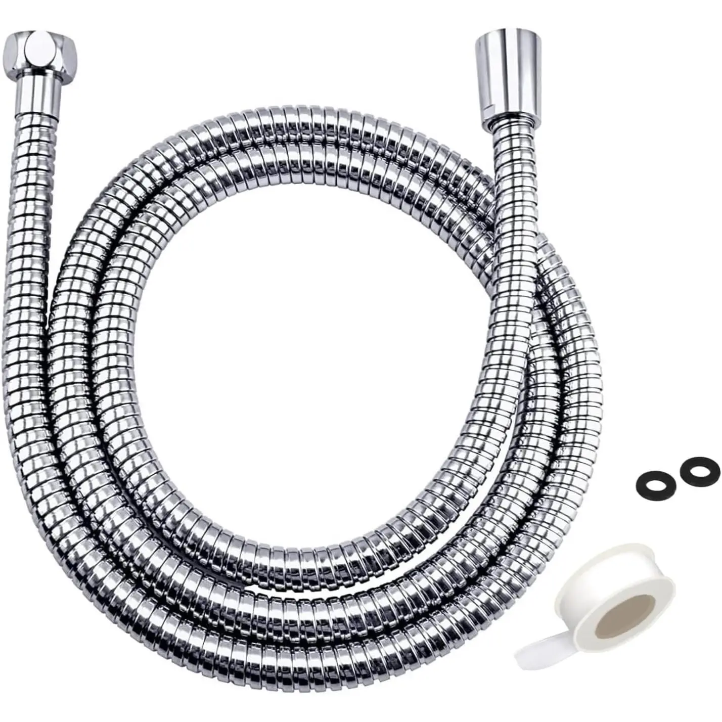 118-Inch Extra Long Stainless Steel Shower Hose – Flexible, Anti-Kink Handheld Shower  Extension Hose  with Brass Connectors, Leak-Proof & Durable for  Bathing & RV Use