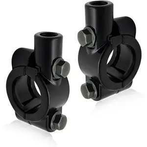 2 count  Handlebar Mirror Mount Holder, 7/8"  Mirror Mount Clamp Adaptor with 10 mm Thread,  Handle Bar Mirrors Bracket for Motorbike ATV Scooter