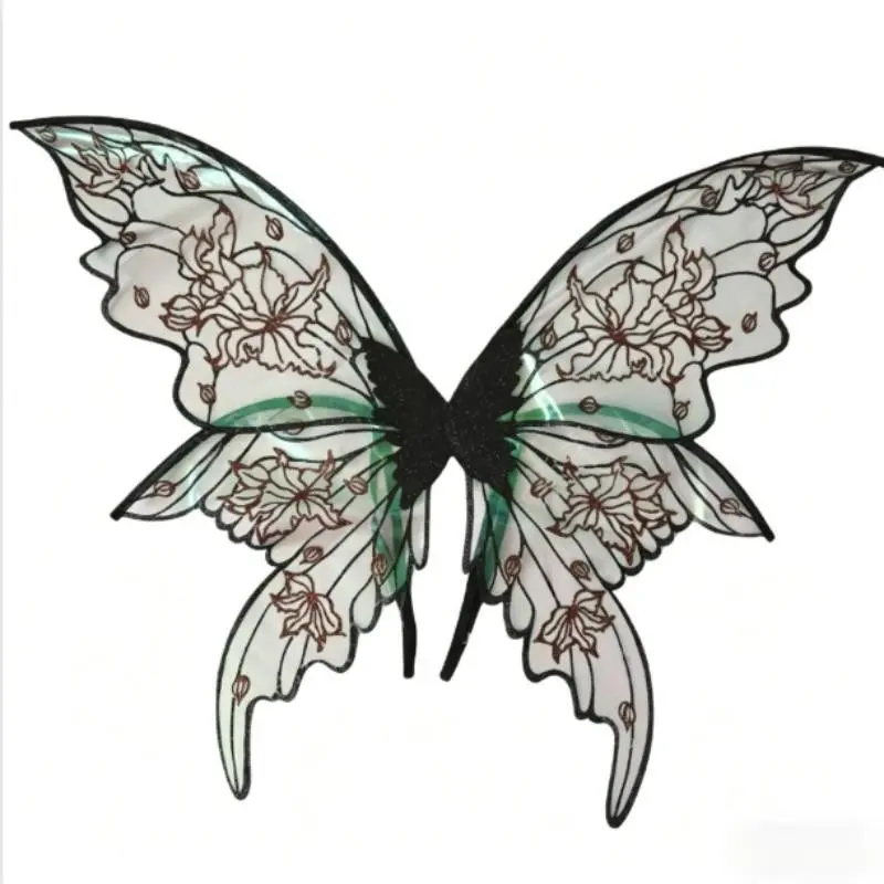 Beautiful Fairy Wings Role Play Butterfly Halloween Party Costume Organza Lightweight Elf Wings Backpiece, Butterfly Wings for Cosplay and Parties Accessories